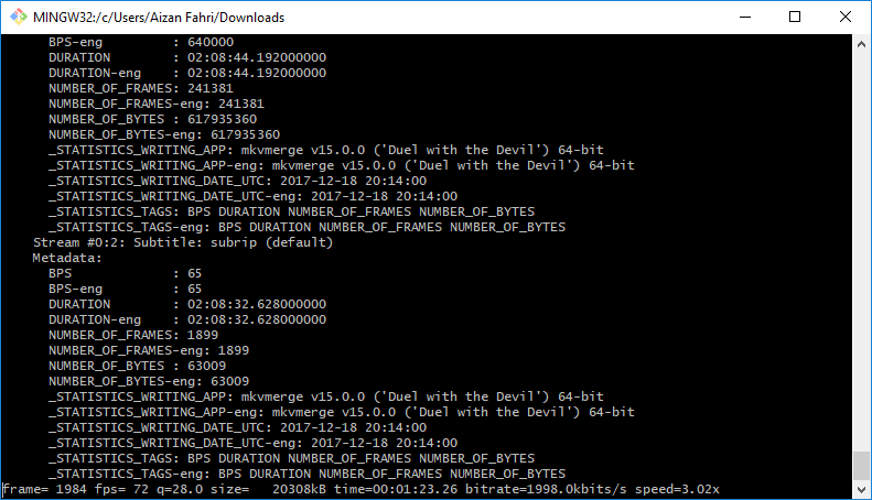 ffmpeg with CPU