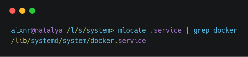 mlocate to locate systemd units