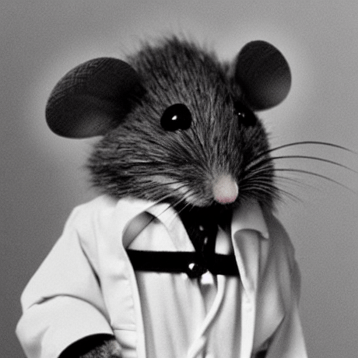 mouse wearing lab coat